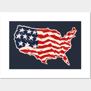 America flag Vintage Posters and Art